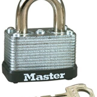 Master Lock 22D Padlock, Keyed Different Key, 1/4 in Dia Shackle, Steel Shackle, Steel Body, 1-1/2 in W Body