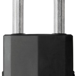 Master Lock Magnum Series M115BLCDLFHC Laminated Padlock, Keyed Different Key, 5/16 in Dia Shackle, Steel Body