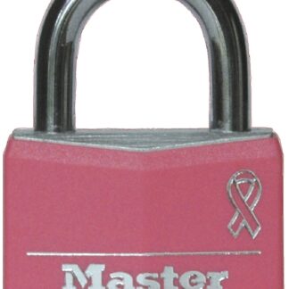 Master Lock 146D Padlock, Keyed Different Key, 1/4 in Dia Shackle, 7/8 in H Shackle, Steel Shackle, Aluminum Body