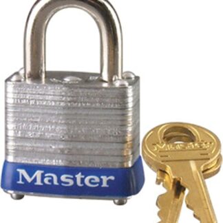 Master Lock 7KA P493 Padlock, Keyed Alike Key, Open Shackle, 3/16 in Dia Shackle, 9/16 in H Shackle, Steel Shackle