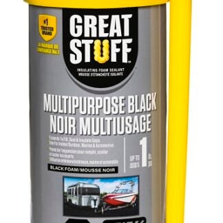 Great Stuff 99112808 Insulating Foam Sealant, Black, 8 hr Functional Cure, 40 to 100 deg F, 12 oz