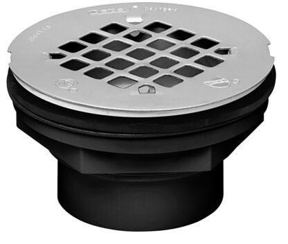 Oatey 42086 Shower Drain, ABS, Black, For: 2 in SCH 40 DWV Pipes