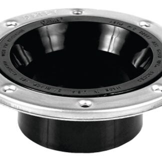 Oatey 43498 Closet Flange, 4 in Connection, ABS, Black, For: 3 in, 4 in Pipes