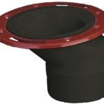 Oatey 43500 Closet Flange, 3, 4 in Connection, ABS, Black, For: 3 in, 4 in Pipes