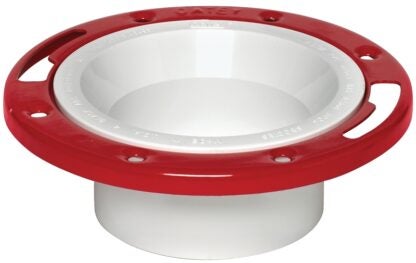 Oatey 43513 Closet Flange, 3, 4 in Connection, PVC, White, For: 3 in, 4 in Pipes