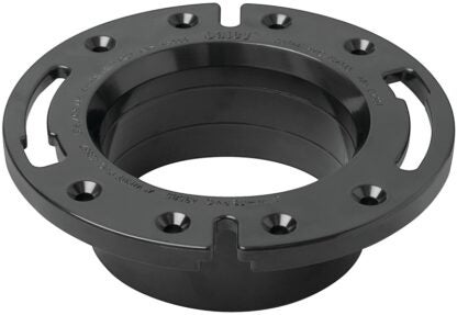 Oatey 43586 Closet Flange, 4 in Connection, ABS, Black