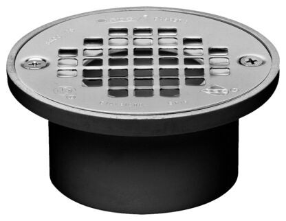 Oatey 43578 Floor Drain, 2 x 3 in, ABS Body, Black