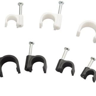 ProSource 60280 Cable Clip Assortment, Polyethylene/Steel, Black/White