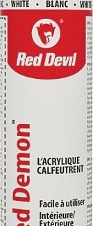 Red Devil SPEED DEMON 00131CA Acrylic Latex Caulk, White, 10.1 oz Cartridge