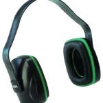 MSA 10004293 Ear Muffs, 22 dB NRR, Plastic, Black/Green