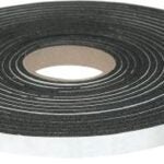 Climaloc Plus CF21001 Foam Tape, 3/8 in W, 17 ft L, 1/8 in Thick, Rubber, Black