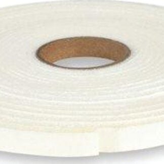 Climaloc CF12001 Open Cell Insulating Foam Tape, 3/8 in W, 16.4 ft L, 3/16 in Thick, Polyurethane, White