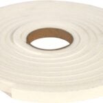 Climaloc CF12011 Insulating Foam Tape, 3/8 in W, 10 ft L, 1/4 in Thick, Polyethylene, White