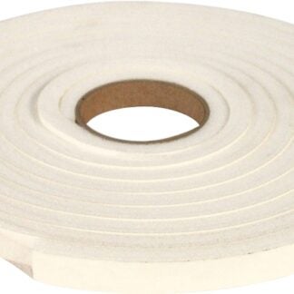 Climaloc CF12011 Insulating Foam Tape, 3/8 in W, 10 ft L, 1/4 in Thick, Polyethylene, White