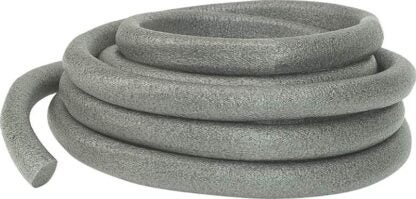 Climaloc CF12082 Foam Backer Rod, 1/2 in Dia, 25 ft L, Polyethylene, Gray