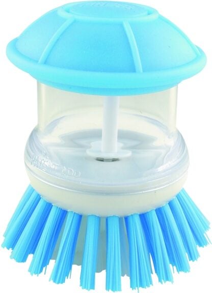 Quickie HomePro Series 139 Soap and Scrub Brush, Comfort-Grip Handle, Light Blue/White Handle