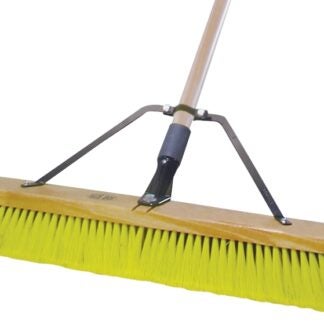 Quickie Jobsite 857SUS Multi-Surface Push Broom with Scraper, 24 in Sweep Face, 3-1/8 in L Trim, Bolt-On