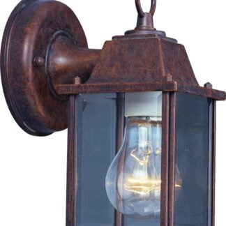 Boston Harbor AL1037-RB3L Outdoor Wall Lantern, 120 V, 60 W, A19 or CFL Lamp, Aluminum Fixture, Rustic Brown