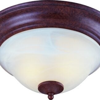 Boston Harbor BRT-ATE1012-RB3L Two Light Flush Mount Ceiling Fixture, 120 V, 60 W, 2-Lamp, A19 or CFL Lamp