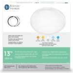 Boston Harbor O-FP-13R Panel Light, 120 V, 20 W, LED Lamp, 1800, 2700K, 3000K, 3500K, 4000K, 5000K Color Temp