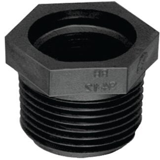 Green Leaf RB34-12P Reducing Pipe Bushing, 3/4 x 1/2 in, MPT x FPT, Black Sells in Quantity of 5