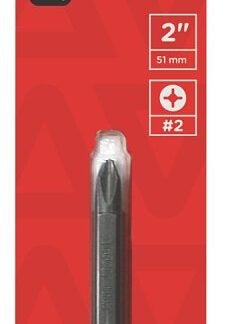 Task T67022 Screwdriver Bit, #2 Drive, Phillips Drive, 2 in L, S2 Steel, 1/PK