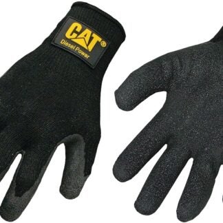 Cat CAT017400J Protective Gloves, Jumbo, Knit Wrist Cuff, Cotton/Polyester Glove, Black