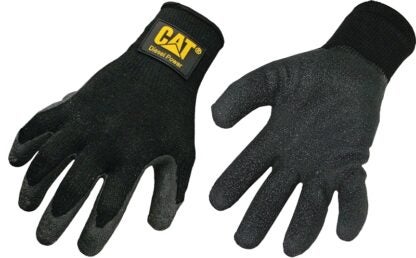 Cat CAT017400J Protective Gloves, Jumbo, Knit Wrist Cuff, Cotton/Polyester Glove, Black