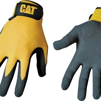 Cat CAT017416L Protective Gloves, L, Open Cuff, Nylon, Black/Yellow