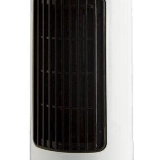 PowerZone TF-180R-R USB Oscillating Tower Fan, 5 V, 3-Speed, 60 deg Rotating, White