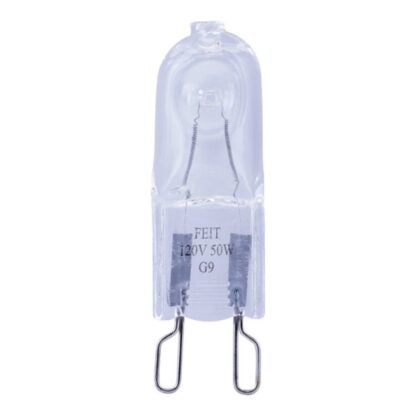 Feit Electric BPQ50/G9/CAN Halogen Bulb, 50 W, G9 Lamp Base, JCD T4 Lamp, 3000 K Color Temp, 2000 hr Average Life Sells in Quantity of 6