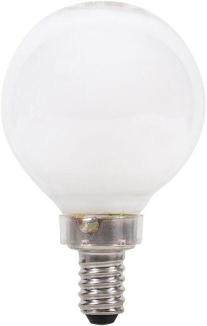 Sylvania 40797 Natural LED Bulb, Decorative, G16.5 Lamp, 40 W Equivalent, E12 Lamp Base, Dimmable, Frosted