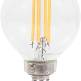 Sylvania 40853 Natural LED Bulb, Decorative, G16.5 Lamp, 60 W Equivalent, E12 Lamp Base, Dimmable, Clear, Daylight