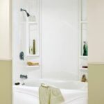 MAAX Finesse 101595-000-129 Bathtub Wall Kit, 80 in H, 61 in W, Polystyrene, White, Glue Up Installation, Smooth Wall