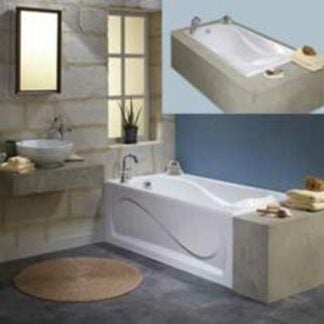 Maax 102722-000-001-00 Bathtub, 40 to 52 gal, 59-7/8 in L, 31-7/8 in W, 20-1/2 in H, Drop-In Installation, Acrylic