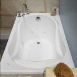 Maax Cocoon 102722-091-001-10 Bathtub, 52 gal, 59-7/8 in L, 31-7/8 in W, 20-1/2 in H, Drop-In Installation, Acrylic