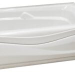 Maax Corinthia II 105684-002-001-10 Bathtub, 35 to 47 g, 59-3/4 in L, 29-7/8 in W, 21 in H, Alcove Installation, Acrylic