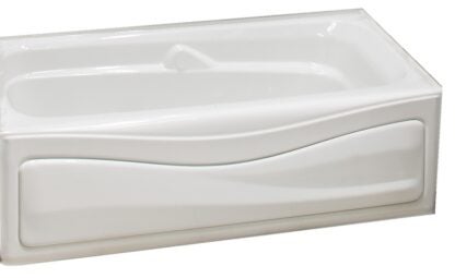 Maax Corinthia II 105684-002-001-10 Bathtub, 35 to 47 g, 59-3/4 in L, 29-7/8 in W, 21 in H, Alcove Installation, Acrylic