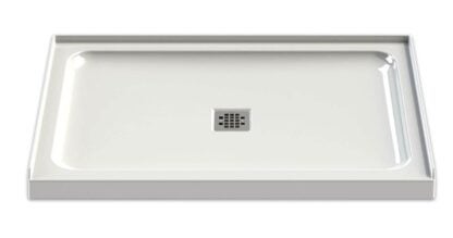 Maax 106011-000-001-00 Shower Base, 48 in W, 32 in H, Acrylic, White