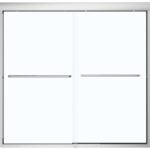 MAAX Aura 135661-900-084000 Bathtub Door, Semi Frame, Clear Glass, Bypass/Sliding Door, 1/4 in Glass