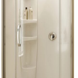 MAAX 105760-000-001-10 Shower Kit, 36 in L, 36 in W, 78 in H, Acrylic, Chrome, Round, 8 mm Glass