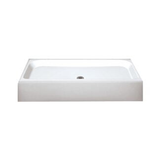 Maax Finesse Series 105623-000-002 Shower Base, 60 in L, 32 in W, 7 in H, Fiberglass, White, Alcove Installation