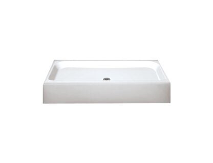 Maax Finesse Series 105623-000-002 Shower Base, 60 in L, 32 in W, 7 in H, Fiberglass, White, Alcove Installation