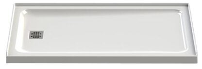 MAAX Olympia 106012-000-001-00 Shower Base, 60 in L, 32 in W, 3-5/8 in H, Rectangular, Acrylic, White