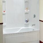 MAAX Utah 102573-000-129 Bathtub Wall Kit, 59 in H, 60-1/2 in W, Polystyrene, White, Glue Up Installation, Smooth Wall