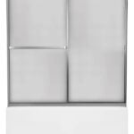 Maax 105409-965-170-000 Mika Sliding Tub Door, Framed Frame, Hammered Glass, Bypass Door