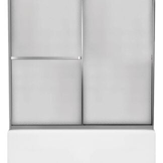 Maax 105409-965-170-000 Mika Sliding Tub Door, Framed Frame, Hammered Glass, Bypass Door