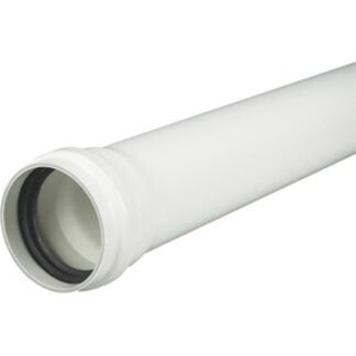 Ipex Gasketed Sewer and Drain Pipe, 4 m L, 6 in Nominal, PVC, White