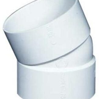 IPEX 040963 Pipe Elbow, 3 in, Hub, 22.5 deg Angle, PVC