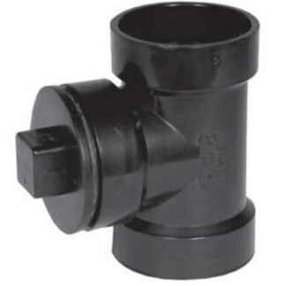 IPEX 027145 Cleanout Tee with Plug, 2 in, Hub x Hub x FPT, SCH 40 Schedule